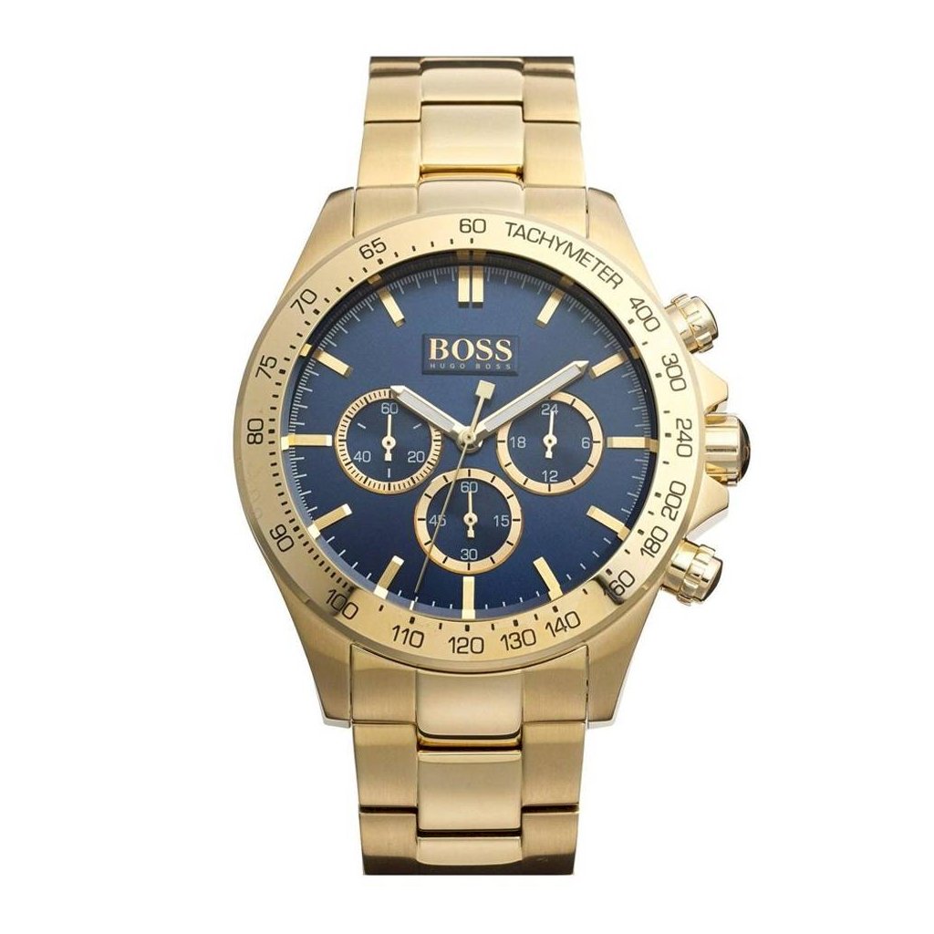 “Ikon” Boss Gold/Blau Ø HB1513340 mm 44 Hugo Herren-Armbanduhr –